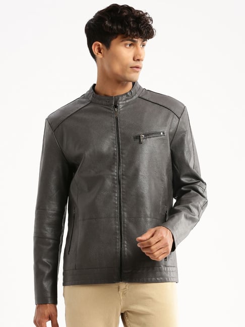 Buy SHOWOFF Grey Slim Fit Jacket for Mens Online Tata CLiQ