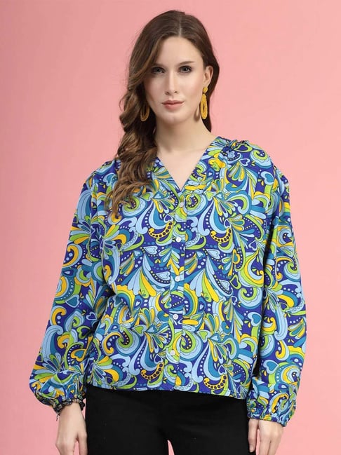 Melon by PlusS Blue Printed Shirt-picture-37