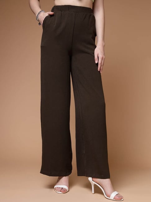 Melon by PlusS Brown Mid Rise Flared Pants-picture-38