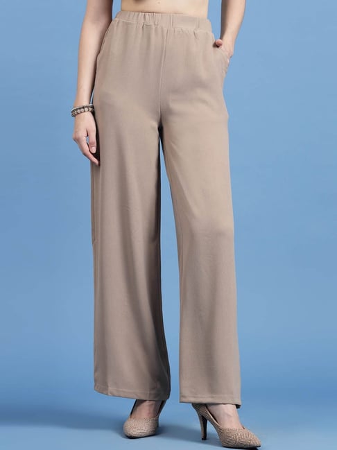 Melon by PlusS Beige Mid Rise Flared Pants-picture-27