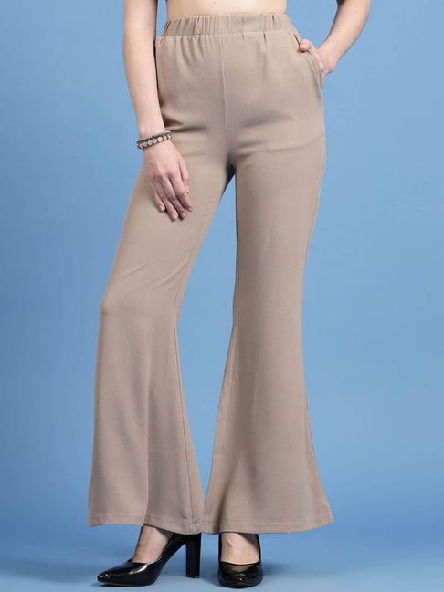 Buy online White Solid Tailored Bootcut Trouser from bottom wear for Women  by Visit Wear for ₹519 at 74% off | 2024 Limeroad.com