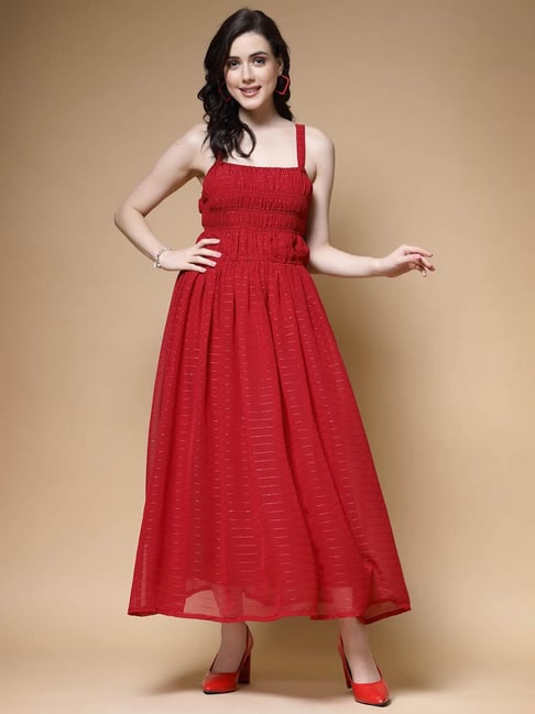 strapless open back dress Free People Pink Floral Smocked Maxi Dress