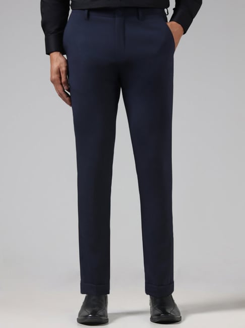 WES Formals by Westside Grey Carrot-Fit Trousers - Price History