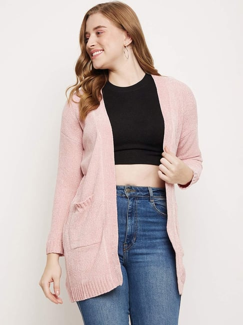Buy MADAME Pink Self Pattern Shrug for Women Online Tata CLiQ
