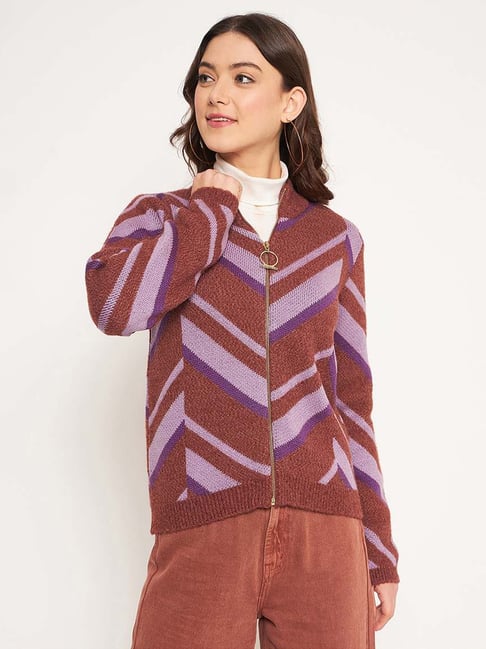 MADAME Brown Printed Cardigan-picture-21