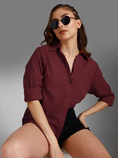 High Star Wine Oversized Shirt-picture-37