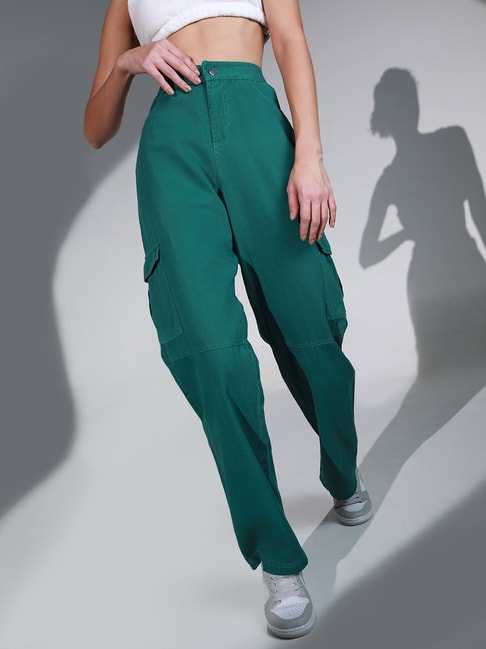 Buy Hubberholme Men Olive Green Slim Fit Solid Cargo Joggers - Trousers for  Men 9566307 | Myntra