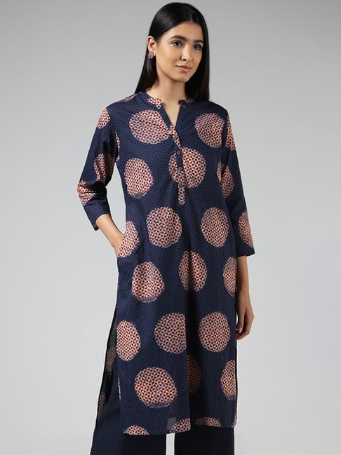 Buy Utsa by Westside Blue Mirror Embroidered Kurta for Online @ Tata CLiQ