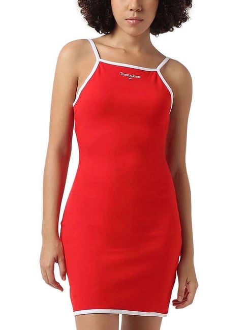 Buy Red & Black Dresses for Women by TOMMY HILFIGER Online | Ajio.com