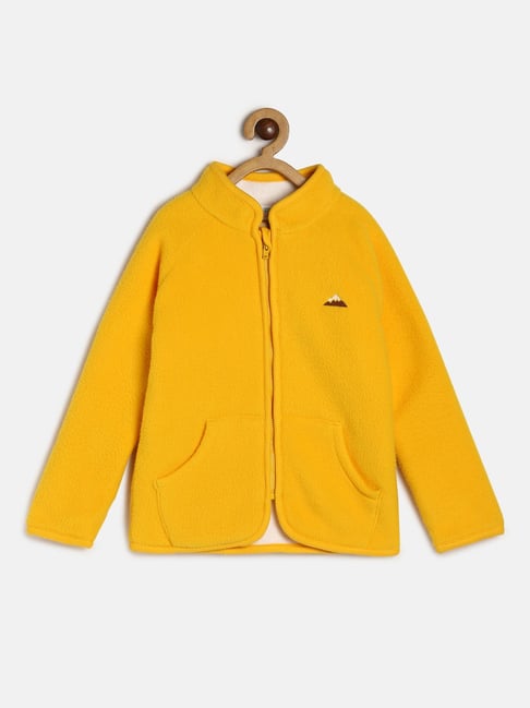 MINIKLUB Kids Yellow Solid Full Sleeves Jacket