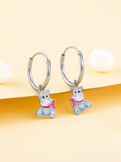 Silver Earrings for Kids