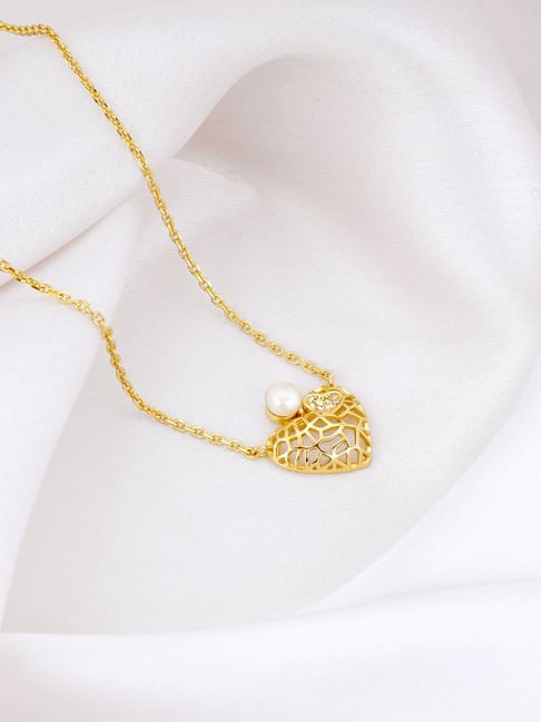 14K Yellow Gold Puffed Heart Necklace, Dainty Heart Necklace, Shiny Puffed Heart  Necklace, Puff Heart Charm, Heart Pendant, 3D Heart