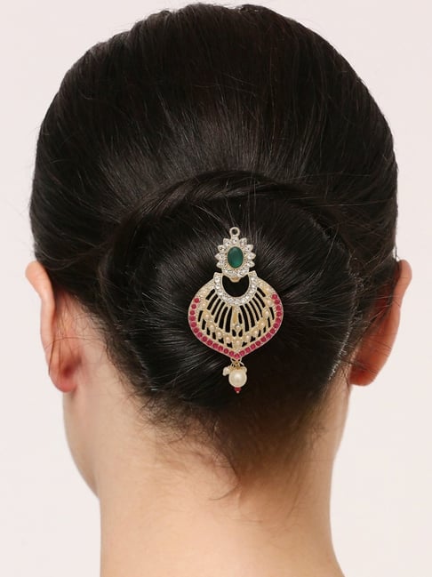 Buy Vogue Hair Accessories Metal Shell Juda Hair Pins Hair Clip Shell Juda  Pins Set-2, Gold (Pack of 2) Online at Best Prices in India - JioMart.