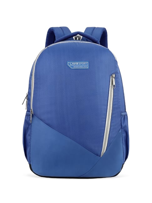 Buy Lavie Sport Lozenge Pro Navy Polyester Solid Laptop Backpack