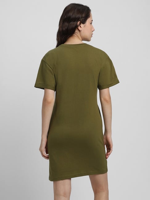 green emerald velvet dress Kody Satin Lace Asym Dress Olive Green