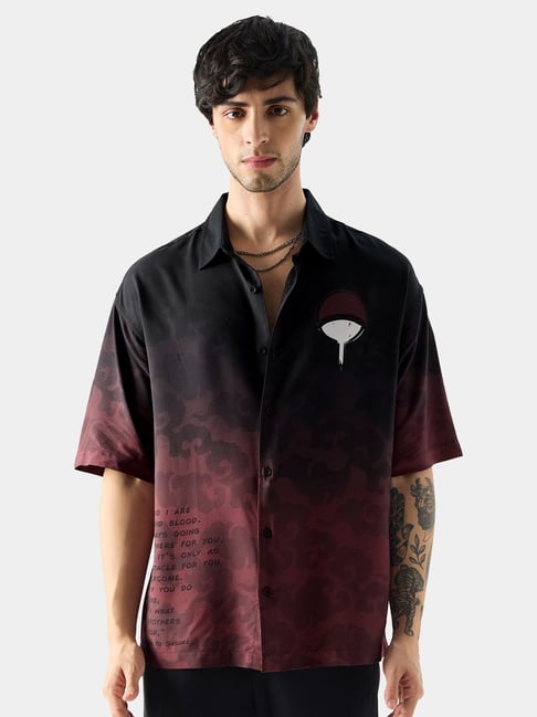 The Souled Store Naruto: The Last Uchiha Multicolor Oversized Shirt