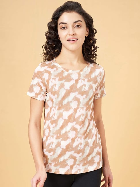 Ajile by Pantaloons Brown & Off-White Cotton Printed Sports T-Shirt-picture-20