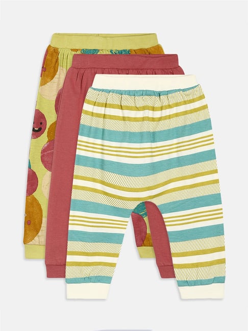 MINIKLUB Kids Multicolor Printed Pants (Pack Of 3)