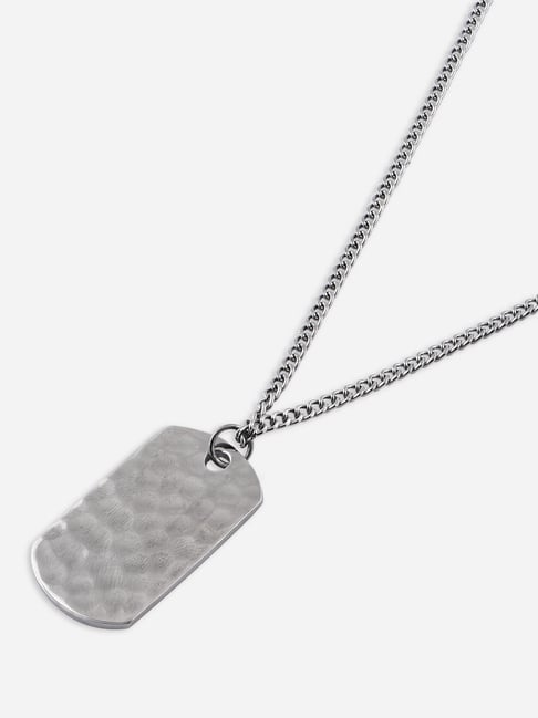 American Silver Dog Tag Cross Necklaces for Men Boys Bible Verse Pendant  Stainless Steel Men Necklaces 24 Inches Chain - Walmart.com