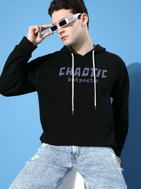 Black loose online sweatshirt