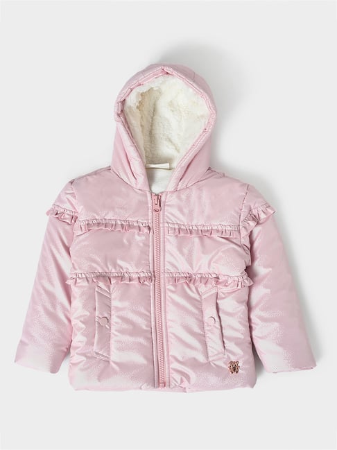 MiArcus Kids Pink Solid Full Sleeves Jacket