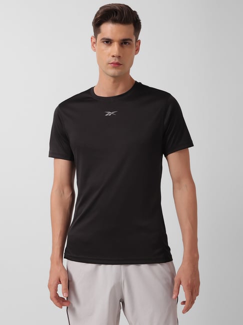 Reebok Black Regular Fit Sports T-Shirt-picture-16