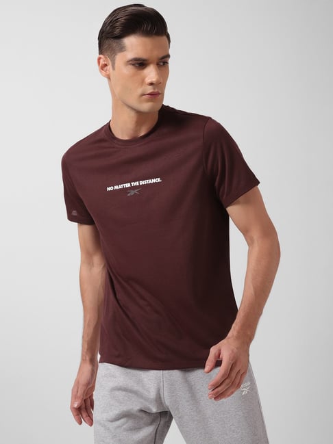 Reebok Training Maroon Regular Fit No Matter The Dist GFX Sports T-Shirt-picture-20