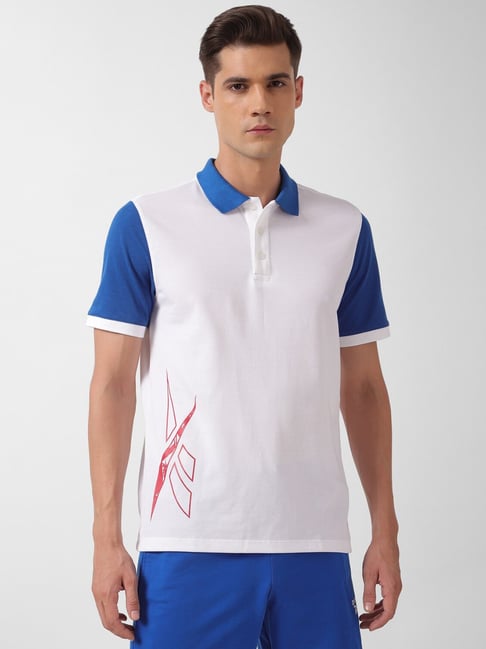 Reebok White Regular Fit Sports Polo T-Shirt-picture-34