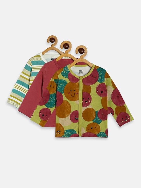 MINIKLUB Kids Multicolor Printed Shirt (Pack Of 3)