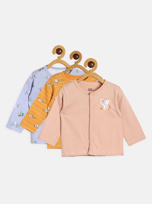 MINIKLUB Kids Multicolor Printed Full Sleeves Shirt (Pack Of 3)-picture-24