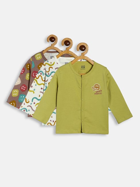 MINIKLUB Kids Multicolor Printed Full Sleeves Shirt (Pack Of 3)-picture-23
