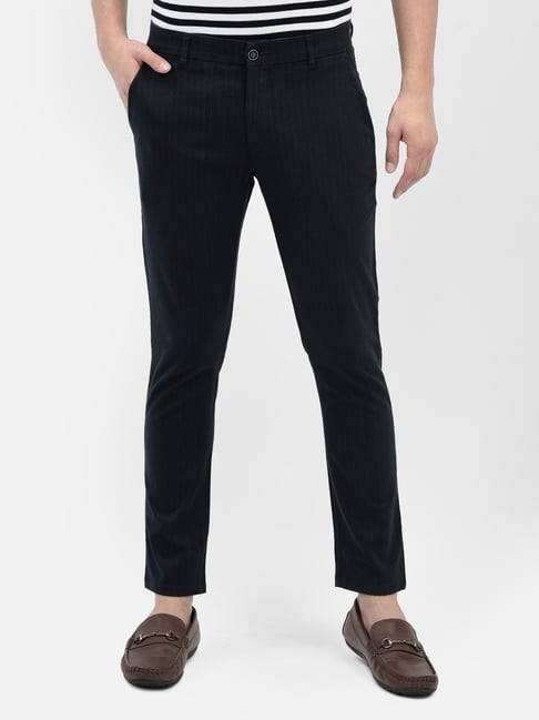 Buy The Indian Garage Co Men Mid Rise Striped Trousers - Trousers for Men  27627392 | Myntra