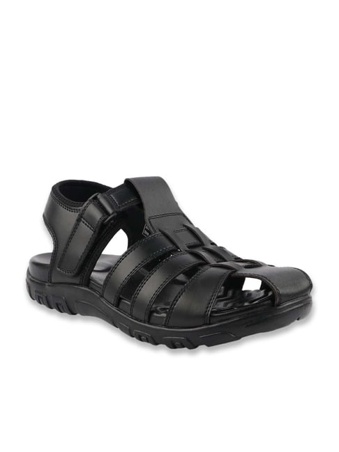 MediFeet Men's Black Fisherman Sandals-picture-43