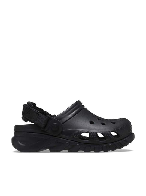 Crocs Men's Duet Black Back Strap Clogs