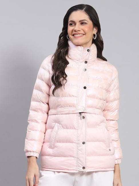 Monte Carlo Pink Regular Fit Puffer Jacket-picture-44