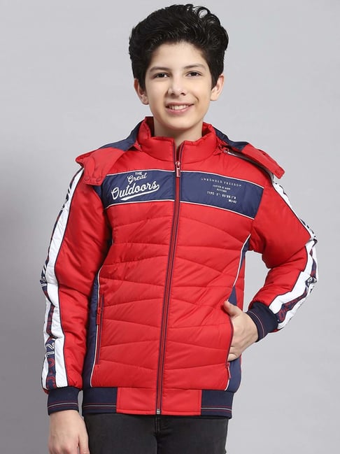 Buy Monte Carlo Kids Red Printed Jacket for Boys Clothing Online Tata CLiQ