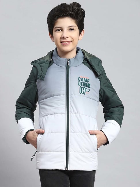 Buy Monte Carlo Kids Grey Printed Jacket for Boys Clothing Online