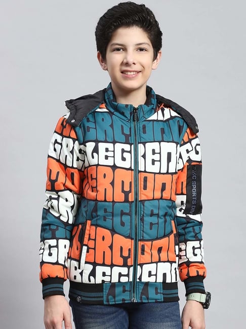 Monte Carlo Kids Multicolor Printed Full Sleeves Jacket