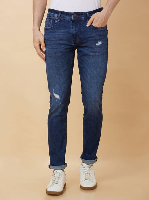 Lightly Washed Distressed Jeans