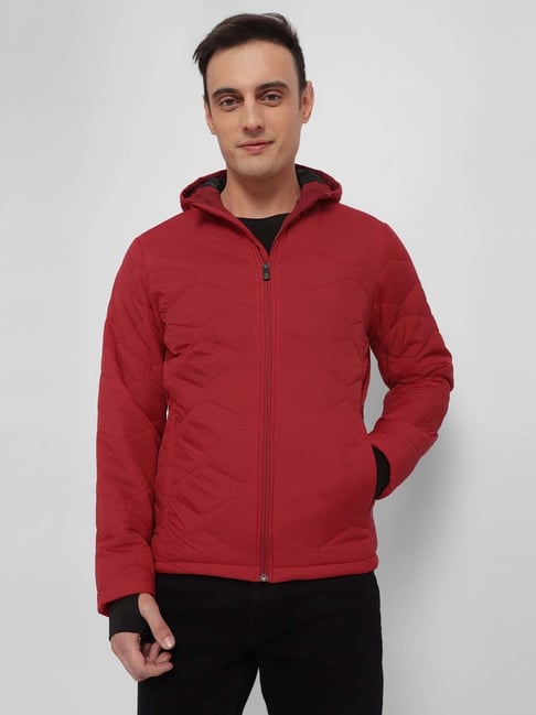 Buy ALLEN SOLLY Wine Mens Regular Fit Solid Jacket | Shoppers Stop