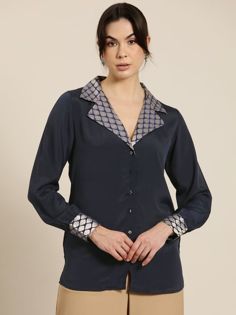 Qurvii Desi Navy Shirt-image-26