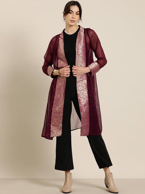 Qurvii Desi Burgundy Shrug