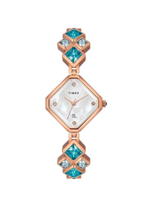 Timex Fria Women Off White Rhombus Analog Watch - TWEL17200-picture-36