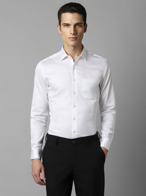 Louis Philippe White Slim Fit Shirt-picture-25