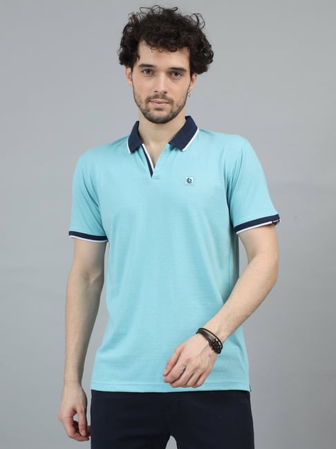 Aqua blue polo t hot sale shirt