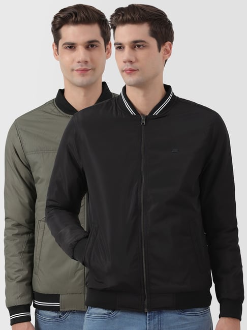 Buy Men Black Solid Casual Jacket Online - 641679 | Peter England