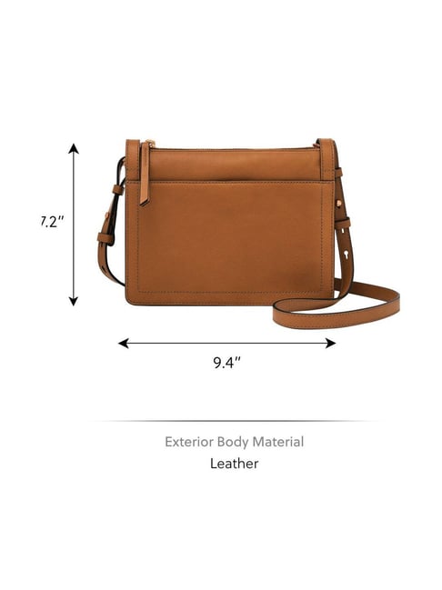 Fossil sling bag leather best sale