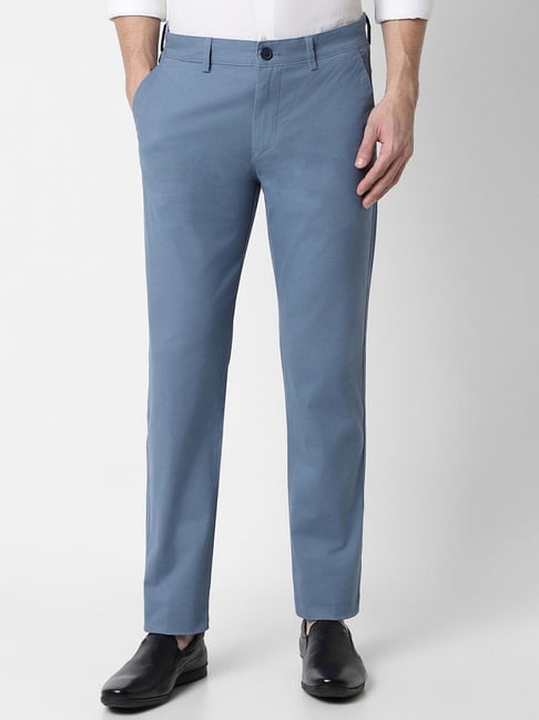 Peter England Blue Slim Fit Trousers in Bhopal - Dealers, Manufacturers &  Suppliers -Justdial