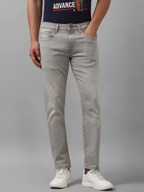 Louis Philippe Grey Slim Fit Jeans-picture-20