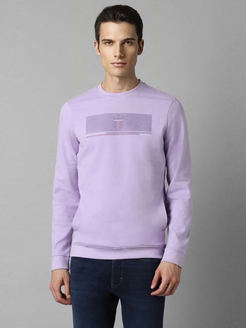 Louis Philippe Lilac Regular Fit Printed Sweatshirt-picture-43